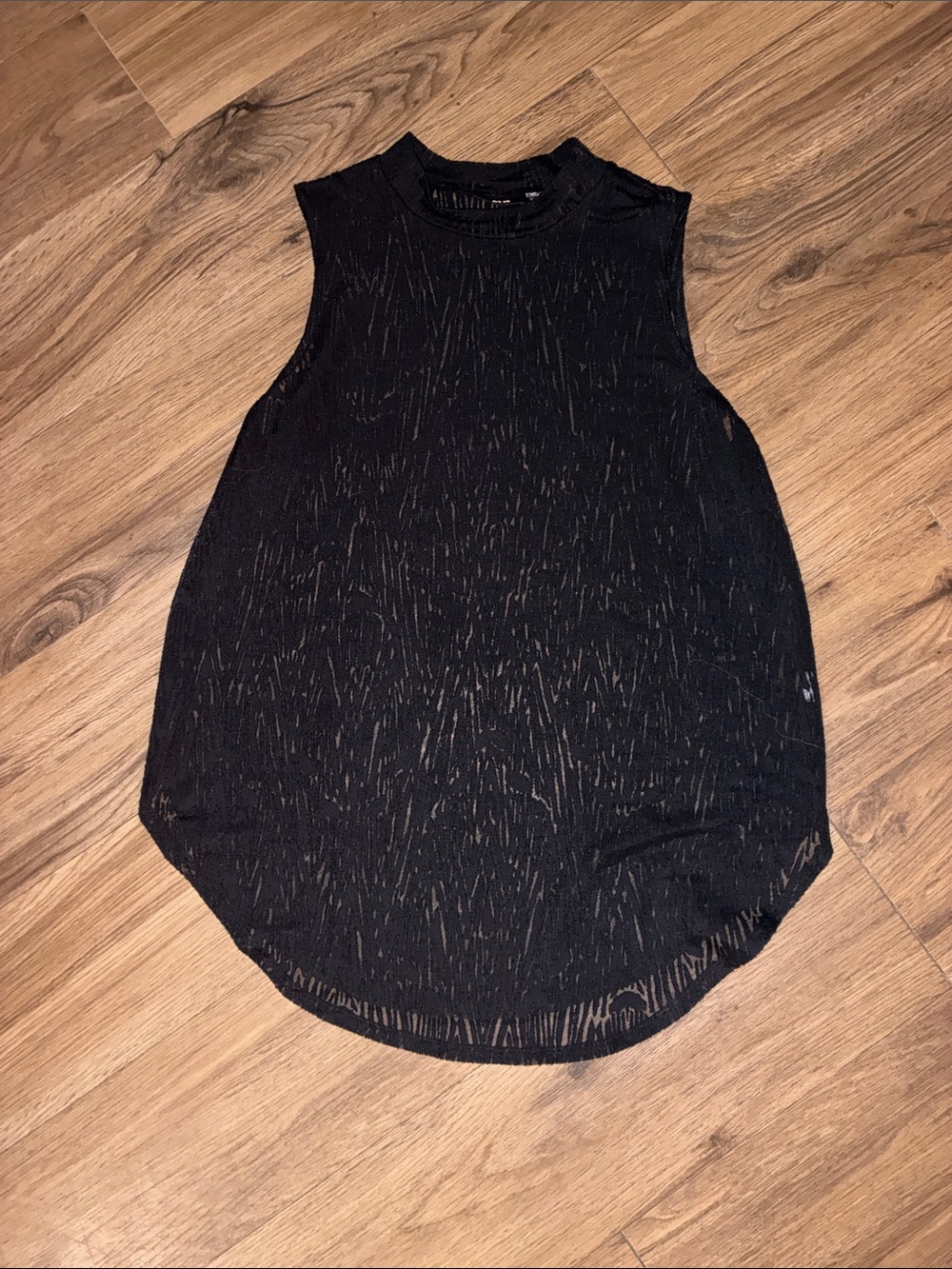 Apt. 9 Black Sleeveless Textured Tank